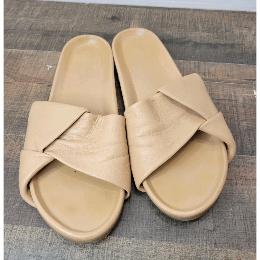 beek Beige Slide Sandals